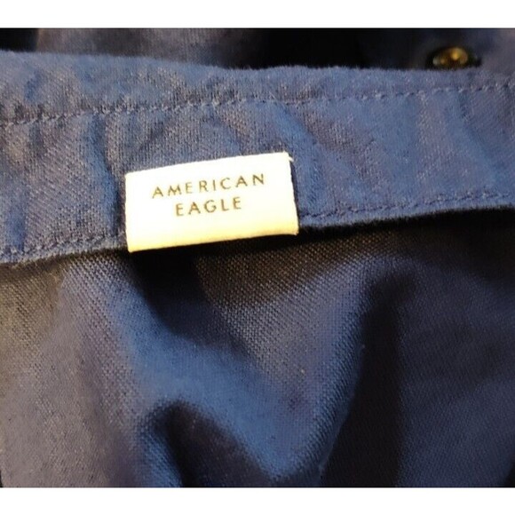 American Eagle Shirt Mens Size L Button Down Classic Fit Blue - Picture 4 of 5